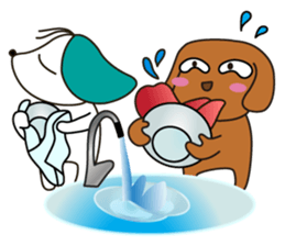 Everyday Cha and Shiro -At Home- sticker #4513779