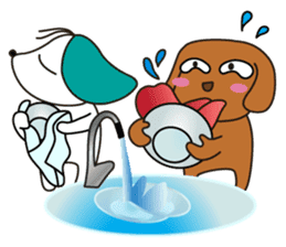 Everyday Cha and Shiro -At Home- sticker #4513779