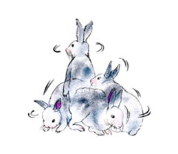 Fancy rabbits sticker #4513943