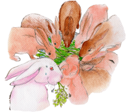 Fancy rabbits sticker #4513964