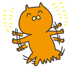 Orange cat name is Pochi sticker #4513974