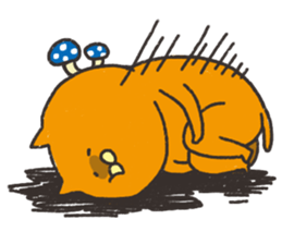 Orange cat name is Pochi sticker #4513977