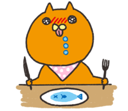 Orange cat name is Pochi sticker #4513982