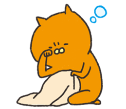 Orange cat name is Pochi sticker #4513987