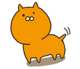 Orange cat name is Pochi sticker #4513989