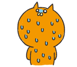 Orange cat name is Pochi sticker #4513997