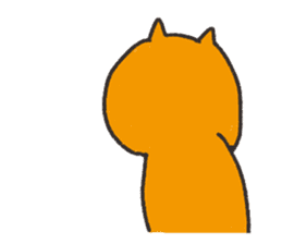 Orange cat name is Pochi sticker #4514001