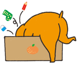 Orange cat name is Pochi sticker #4514005