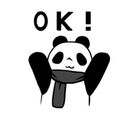 muffler giant panda sticker #4514823