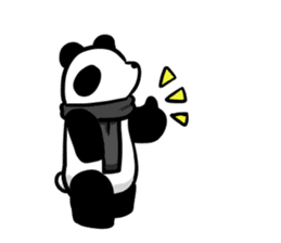 muffler giant panda sticker #4514847