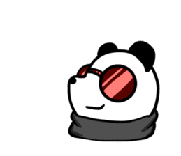 muffler giant panda sticker #4514849