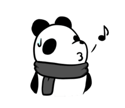 muffler giant panda sticker #4514851