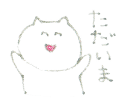 Crayon cats sticker #4514943