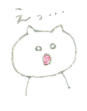 Crayon cats sticker #4514946