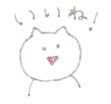 Crayon cats sticker #4514963