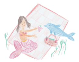 Joyful Mermaid and her Friend sticker #4515499