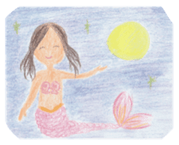 Joyful Mermaid and her Friend sticker #4515509