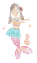 Joyful Mermaid and her Friend sticker #4515529