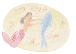 Joyful Mermaid and her Friend sticker #4515530