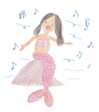 Joyful Mermaid and her Friend sticker #4515532