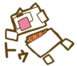 Cat dog if round would be square. sticker #4516937