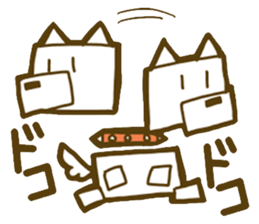 Cat dog if round would be square. sticker #4516938