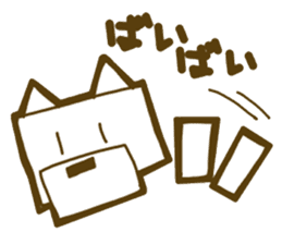 Cat dog if round would be square. sticker #4516942