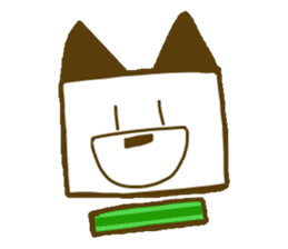 Cat dog if round would be square. sticker #4516943