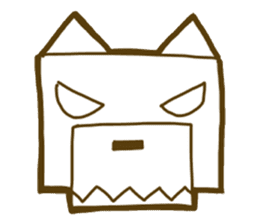 Cat dog if round would be square. sticker #4516945