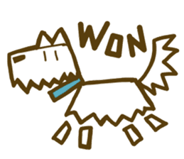 Cat dog if round would be square. sticker #4516946