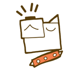 Cat dog if round would be square. sticker #4516948