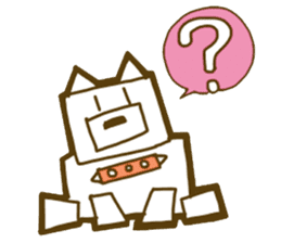 Cat dog if round would be square. sticker #4516950