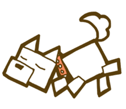 Cat dog if round would be square. sticker #4516951