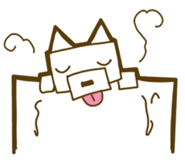 Cat dog if round would be square. sticker #4516952