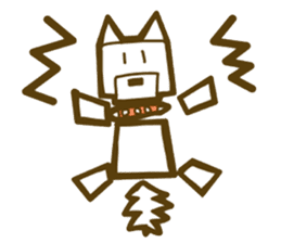 Cat dog if round would be square. sticker #4516954