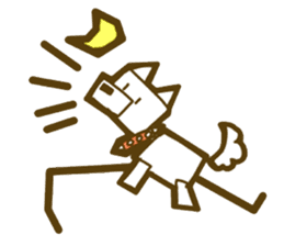 Cat dog if round would be square. sticker #4516958