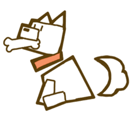 Cat dog if round would be square. sticker #4516962