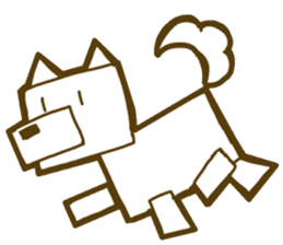 Cat dog if round would be square. sticker #4516964