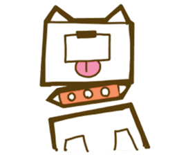 Cat dog if round would be square. sticker #4516966