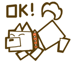 Cat dog if round would be square. sticker #4516968