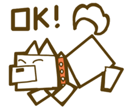 Cat dog if round would be square. sticker #4516968