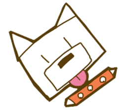 Cat dog if round would be square. sticker #4516969