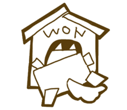 Cat dog if round would be square. sticker #4516971