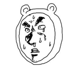 Manga bear sticker #4517332