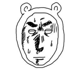 Manga bear sticker #4517335