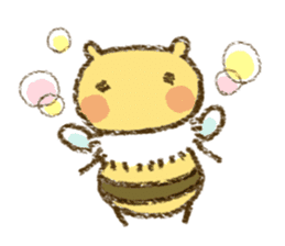 Fluffy bee sticker #4518176