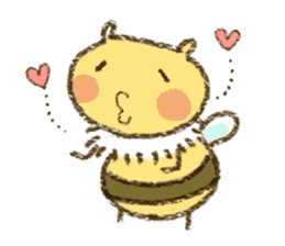 Fluffy bee sticker #4518181