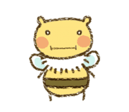 Fluffy bee sticker #4518187
