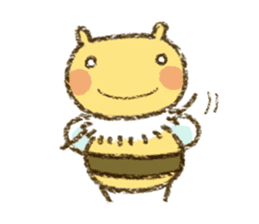 Fluffy bee sticker #4518193