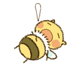 Fluffy bee sticker #4518204